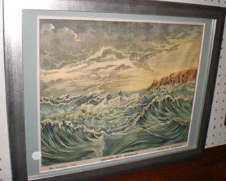 hand tinted lithograph