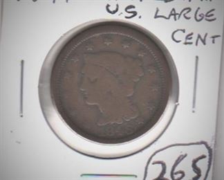 There are several old US large coronet / braided hair cents in this sale. 