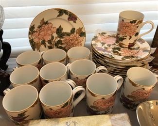 Fitz and Floyd “Cloisonne Peony” desert set