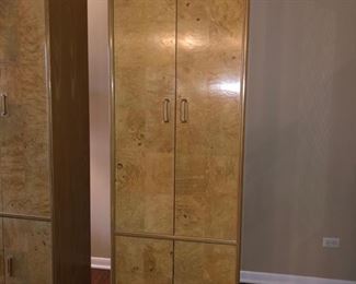 (2) burl wood storage cabinets.....