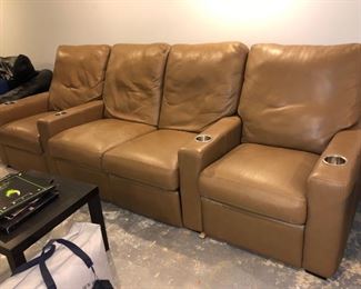 Leather recliner sofa....