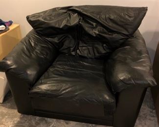 Black leather chair