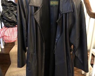 Leather coat