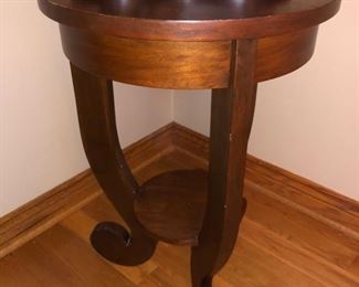 Round wood occasional table