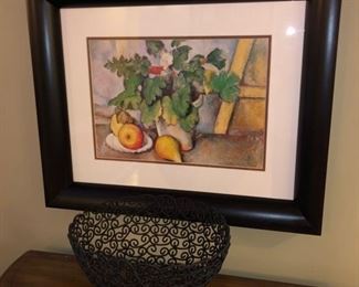 Framed artwork......