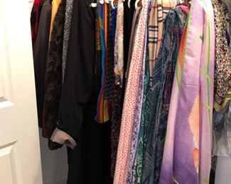 Women’s clothing and tons of scarves
