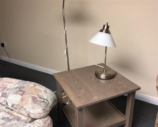 End table and lamps