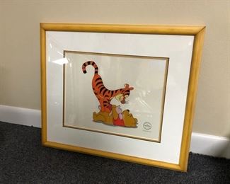 Winnie the Pooh and Tigger sericel with COA.....