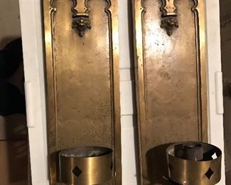 Vintage brand sconces from a church