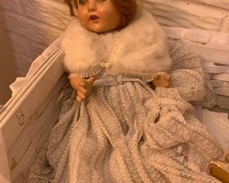Antique 16” Composition Sleepy Eyes Doll!