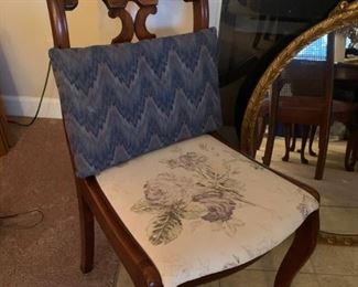 Antique Upholstered Seat Chair!