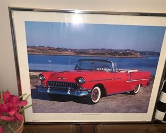 Framed Photo of 1955 Chevrolet Bel-Air!