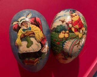 Vintage Paper Mache Eggs Made in Germany!

