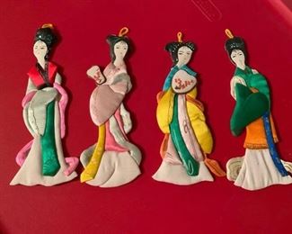 Vintage Geisha Girls Ornaments #S305-1!