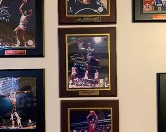 AUTHOGRAPHED Photos on Plaques - LeBron James, Darryl Dawkins, and Moses Malone