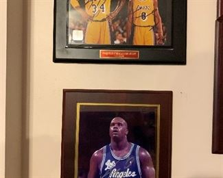 AUTHOGRAPHED Photos on Plaques - Shaquille O'Neal and Kobe Bryant