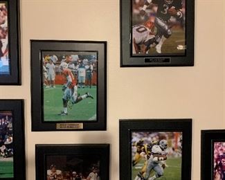 AUTHOGRAPHED Photos on Plaques - Gale Sayers, Kellen Winslow, Bo Jackson, and Tony Dorsett