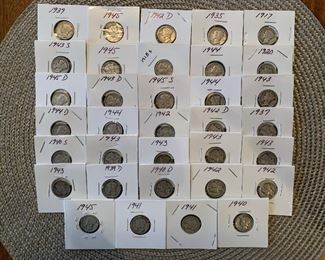 SILVER Mercury Dimes