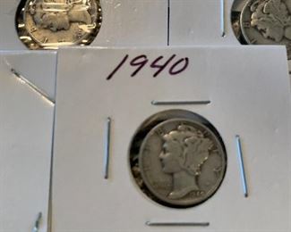 SILVER Mercury Dimes