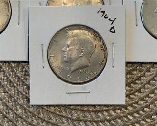 SILVER 1964 Kennedy Half Dollars