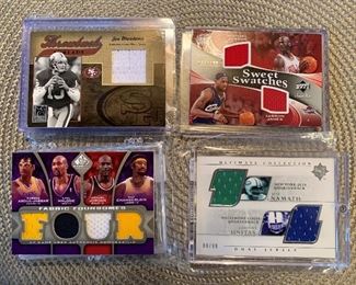 Authentic NBA/NFL Jersey Artifacts Limited Edition Cards