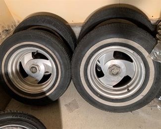 BAD BOYZ Rims Mounted on 235/75R15 Whitewall Tires - SET OF 4