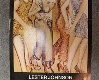 Lester Johnson Detroit Michigan exhibition poster
