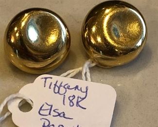 18K GOLD TIFFANY ELSA PERETTI EARINGS