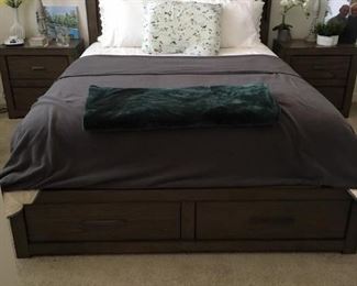 Queen size bed with storage under                                           BUY IT NOW $  250.00    Mattress not included 