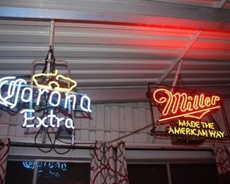 Vintage Corona & Vintage Miller Neon