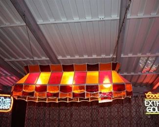 Vintage slag glass light