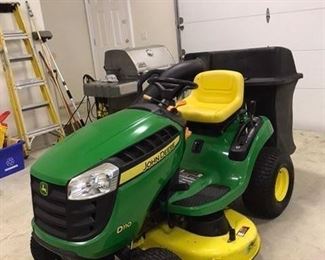 John Deere D110 Lawn Mower used 84 hours.  This equipment was purchased directly from John Deere not
Home Depot or Lowes.  Looks and runs as new.  Comes with spare tune up kit, spare belt, air filter and blades.
Seat has the Logo seat cover.  $1400 must have the ability to take with.  Sorry, No Delivery.