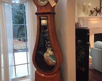 Antique Hourglass shaped French Grandfather Clock (approx. 150 yrs. old)