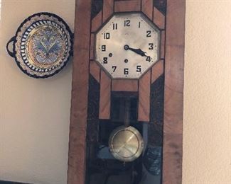 CARL JUNGHANS ART DECO WALL CLOCK, WESTMINSTER CHIME, WORKS