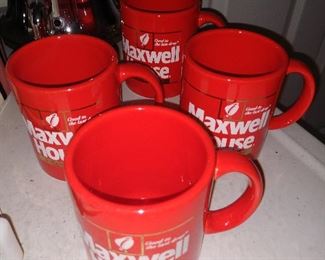 RETRO R-E-D  MAXWELL COFFEE CUPS