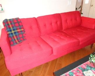 red traditional sofa