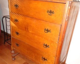 chest of drawers, birds eye maple