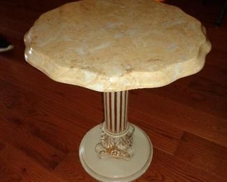 marble topped table