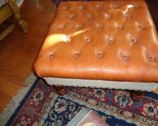 leather foot stool