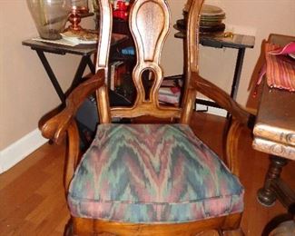 closeup of dining room chairs, we have 6