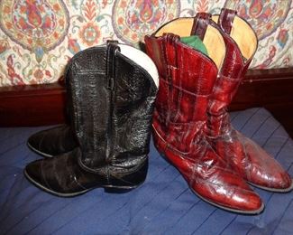 2 pair cowboy boots