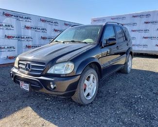 103:2001 Mercedes-Benz ML55 AMG
Brakes Do Not Function. Sunroof, leather seats, power locks, mirrors, & windows. Year: 2001
Make: Mercedes-Benz
Model: M-Class
Vehicle Type: Multipurpose Vehicle (MPV)
Mileage: 131,529
Plate: {ENTER PLATE NUMBER HERE}
Body Type: 4 Door Wagon
Trim Level: ML55 AMG
Drive Line: AWD
Engine Type: V8, 5.5L
Fuel Type: Gasoline
Horsepower: 342HP
Transmission:
VIN #: 4JGAB74E31A251857
