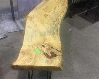  Live edge bench 