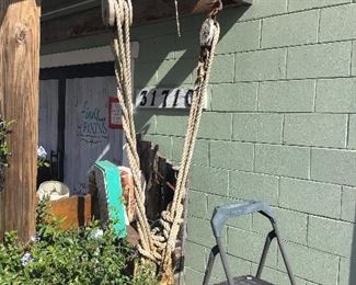  Pair of rope pulleys 