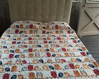 West Elm Headboard and West Elm bed with slats