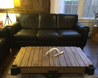 You are looking a a beautiful Natuzzi buttery soft leather sofa in expresso.  There are two of these lovely items for your purchase. 