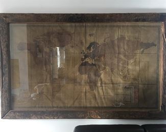This is spectacular framed  map from South Easter Salvage, this will compliment any wall in your home, you must see this in person to appreciate it's beauty!