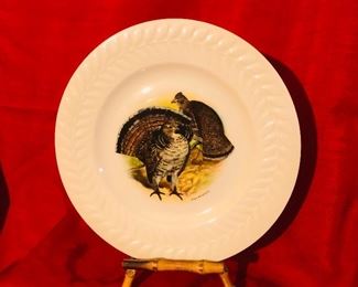 Haviland ruffled grouse plate