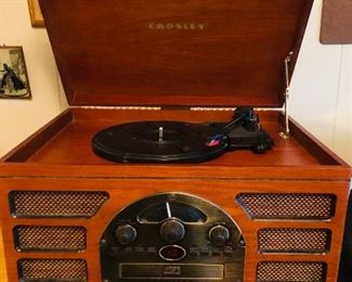 Crosley cd, cassette, radio and record player 
