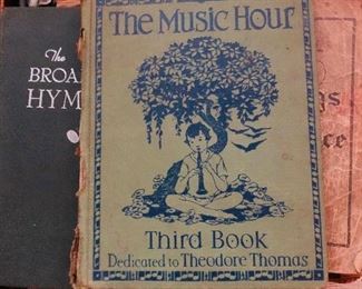 Lots of music books and old sheet music